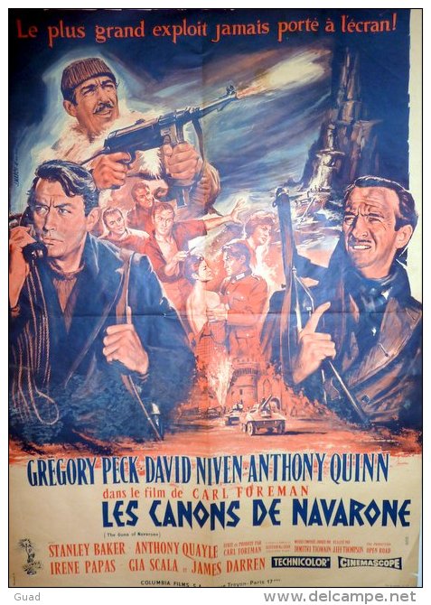 Posters - AFFICHE CINEMA LES CANONS DE NAVARONE 1961 GREGORY PECK DAVIS  NIVEN ANTHONY QUINN