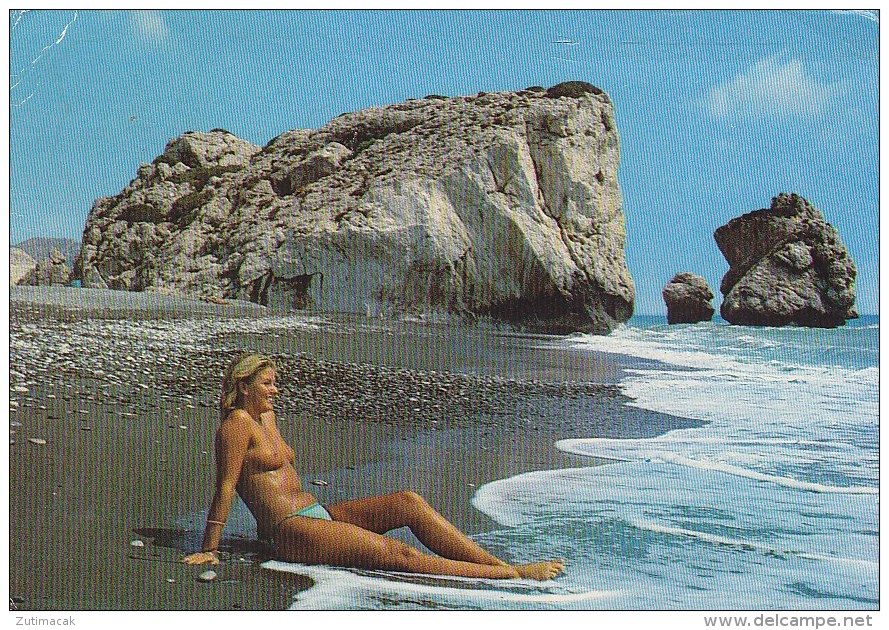 Girle nude beach Cyprus Cyprus Paphos Petra Tou Romiou Nude Topless Girl At Beach