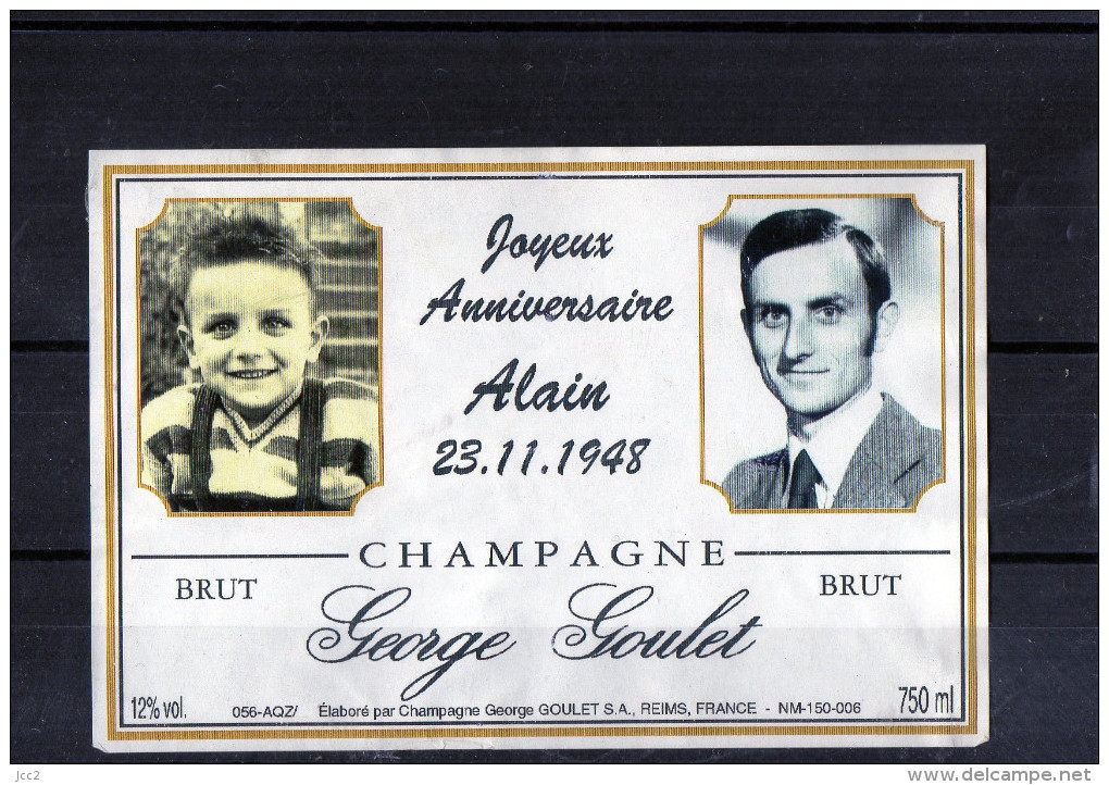 First Names Champagne Georges Goulet Alain Joyeux Anniversaire 23 11 1948