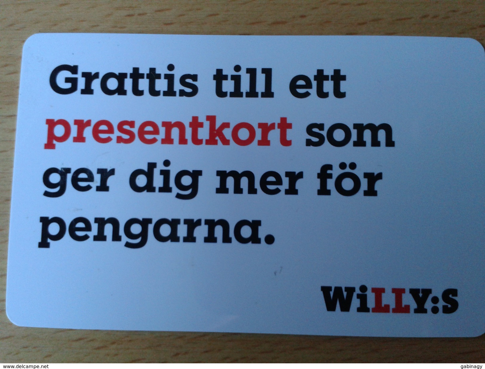 GIFT CARD - SWEDEN - WILLYS