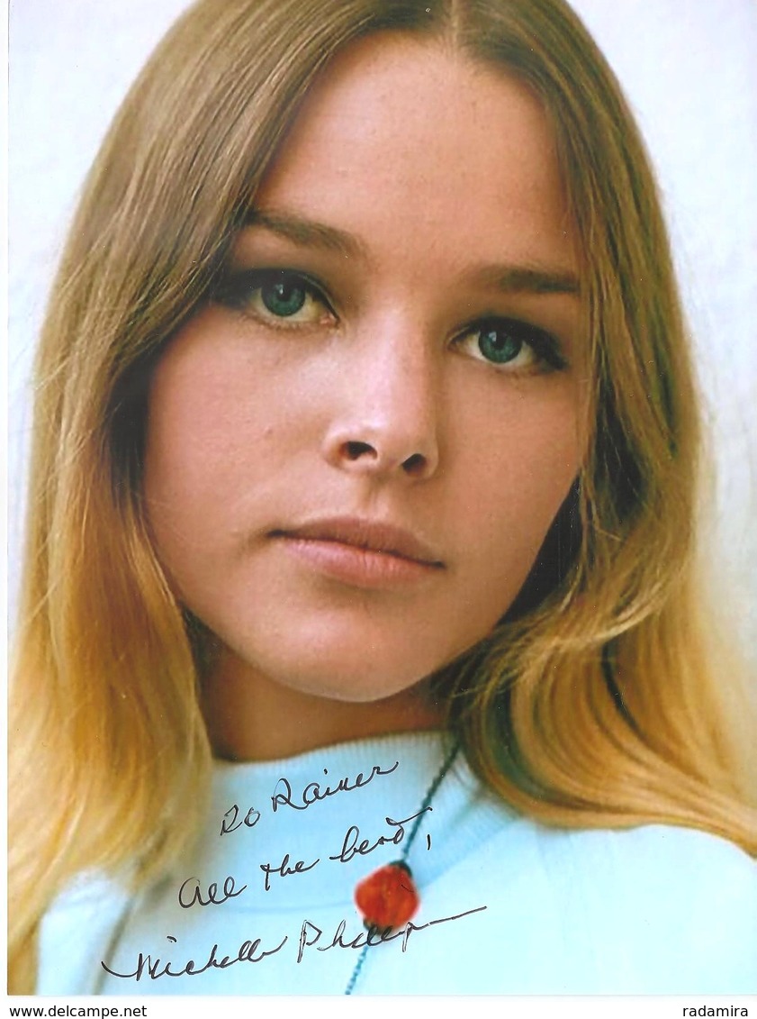 Autographs - Original autograph of Michelle Phillips - American singer and  actress, participant of the Mamas &amp; Papas - photo