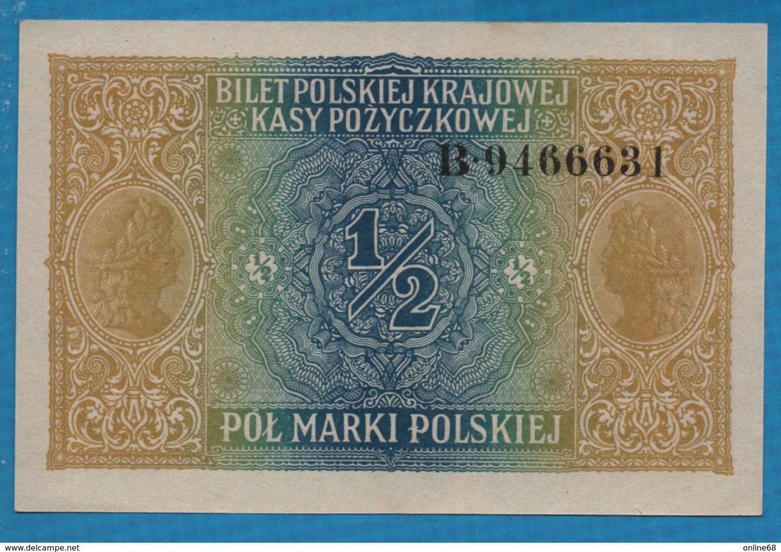 poland poland 1 2 marki polskiej 1917 serie b 9466631 p 7 polska krajowa kasa pozyczkowa
